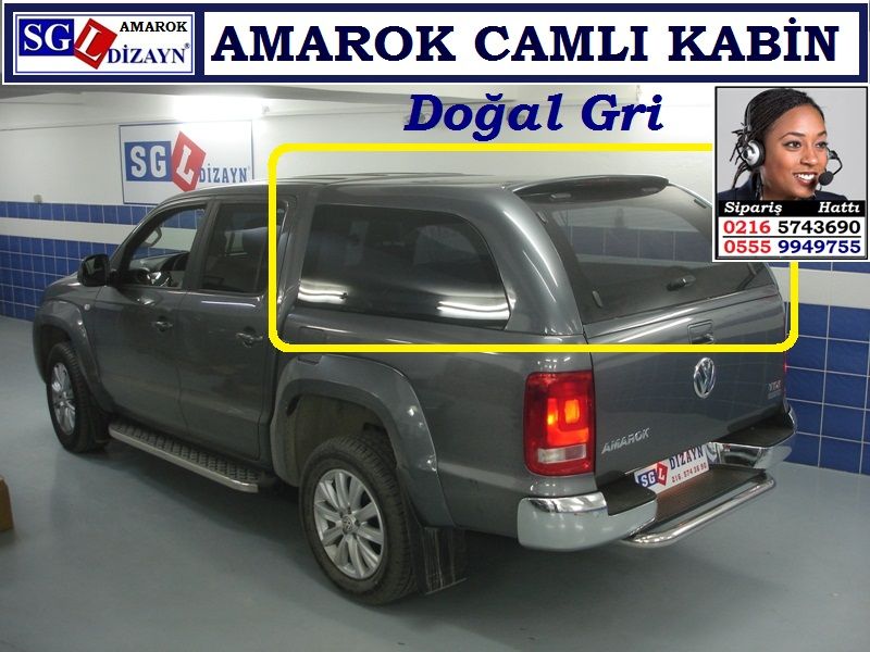 AMAROK CAMLI KABİN DOĞAL GRİ AMAROK AKSESUARLARI