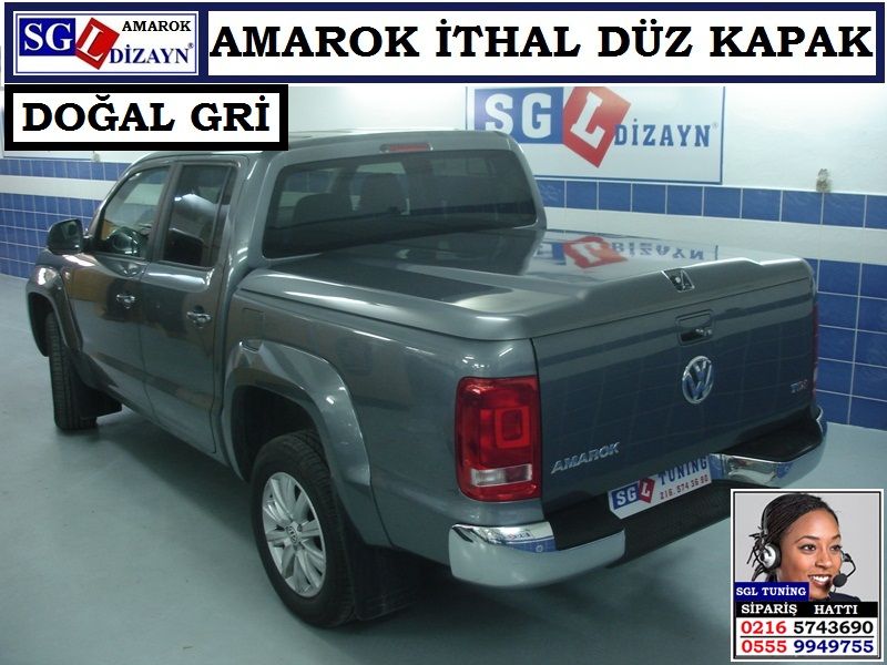 AMAROK DOĞAL GRİ DÜZ KAPAK İTHAL