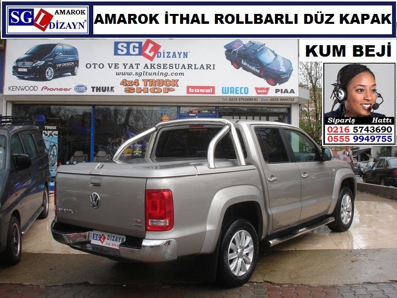 BEJ AMAROK ROLLBARLI DÜZ KAPAK İTHAL