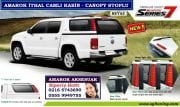 AMAROK İTHAL CAMLI KABİN CANOPY STOPLU SİYAH AMAROK AKSESUARLARI