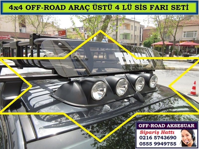 ÜNİVERSAL TAVAN SİS FARI SETİ 4 LÜ SİS LAMBASI