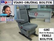 MERCEDES VİANO TEKLİ KOLTUK GRİ DERİ VE KUMAŞ