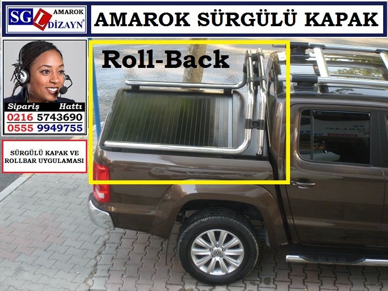 KAHVERENGİ AMAROK SÜRGÜLÜ KAPAK ROLLBAK AMAROK AKSESUARLARI