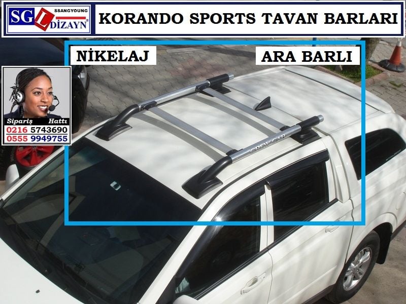 SGL15 KORANDO SPORTS TAVAN BARLARI NİKELAJ ARA BARLI POWERFUL KORANDO SPORTS AKSESUARLARI