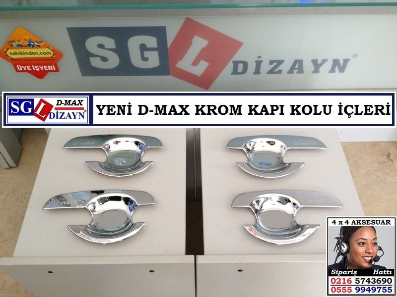 YENİ D-MAX KROM KAPI KOLU İÇLERİ YENİ D-MAX AKSESUARLARI
