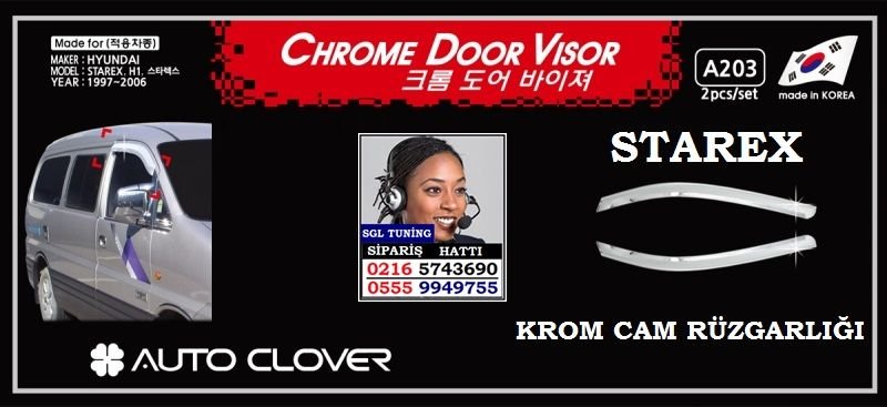 10413 HYUNDAİ STAREX KROM CAM RÜZGARLIĞI STAREX AKSESUARLARI
