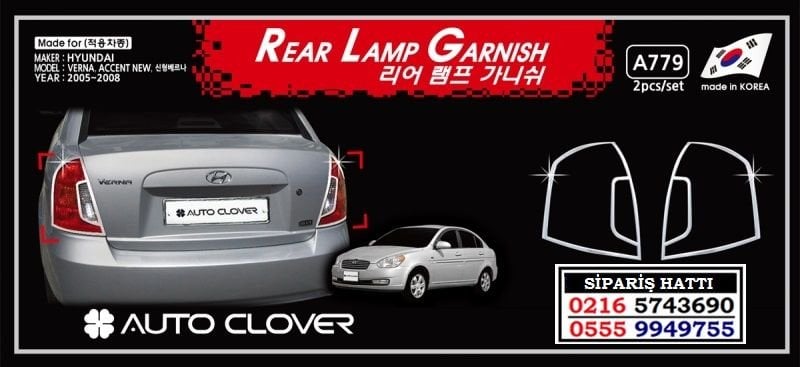 10616 ACCENT ERA KROM STOP ÇERÇEVESİ HYUNDAİ ACCENT ERA AKSESUARLARI