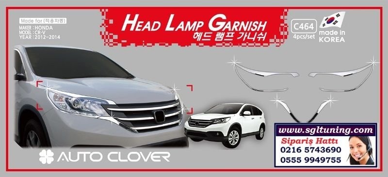 10103 YENİ HONDA CR-V KROM FAR ÇERÇEVESİ HONDA CR-V AKSESUARLARI
