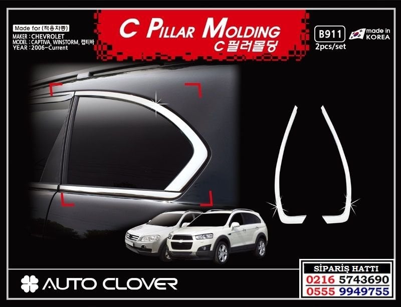 20106 YENİ CAPTİVA KELEBEK CAM KROM TAKIMI CAPTİVA AKSESUARLARI