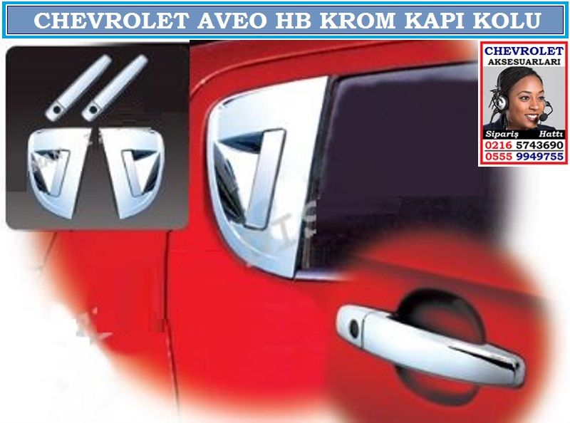 11104 YENİ AVEO HB KROM KAPI KOLU CHEVROLET YENİ AVEO HB AKSESUARLARI