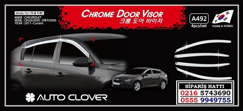 11202 CHEVROLET CRUZE HB KROM CAM RÜZGARLIĞI CHEVROLET CRUZE HB AKSESUARLARI