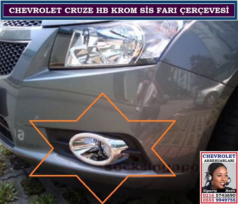 11205 CHEVROLET CRUZE HB  KROM SİS FARI ÇERÇEVESİ CHEVROLET CRUZE HB AKSESUARLARI