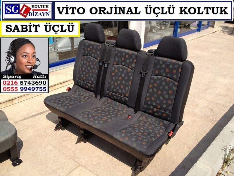 VİTO ÜÇLÜ KOLTUK ORJİNAL SABİT ÜÇLÜ KOLTUK