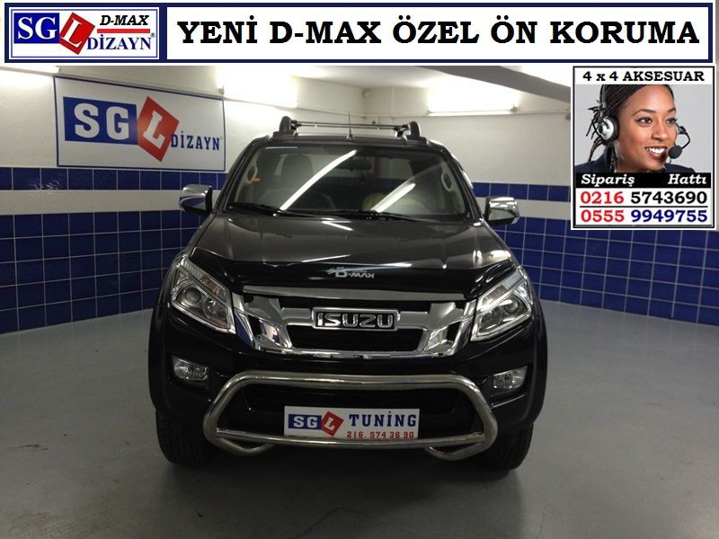 ISUZU YENİ D-MAX ÖZEL KROM ÖN KORUMA BARI