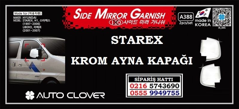 10403-1 HYUNDAİ STAREX KROM AYNA KAPAĞI HYUNDAİ STAREX AKSESUARLARI