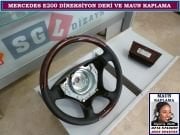 MERCEDES E200 DİREKSİYON DERİ VE MAUN KAPLAMA MRC E200 AKSESUARLARI