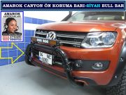 AMAROK CANYON ÖN KORUMA BARI PARLAK SİYAH BULL BAR AMAROK CANYON BAKIR TURUNCU AKSESUARLARI