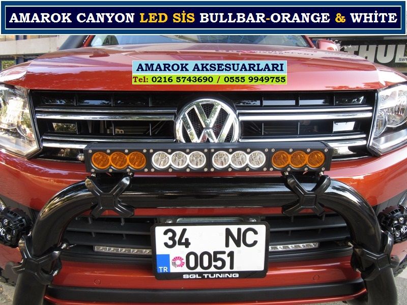 AMAROK CANYON LED SİS FARI BULLBAR ORANGE WHİTE AMAROK CANYON BAKIR TURUNCU AKSESUARLARI