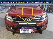 AMAROK CANYON LED SİS FARI BULLBAR ORANGE WHİTE AMAROK CANYON BAKIR TURUNCU AKSESUARLARI