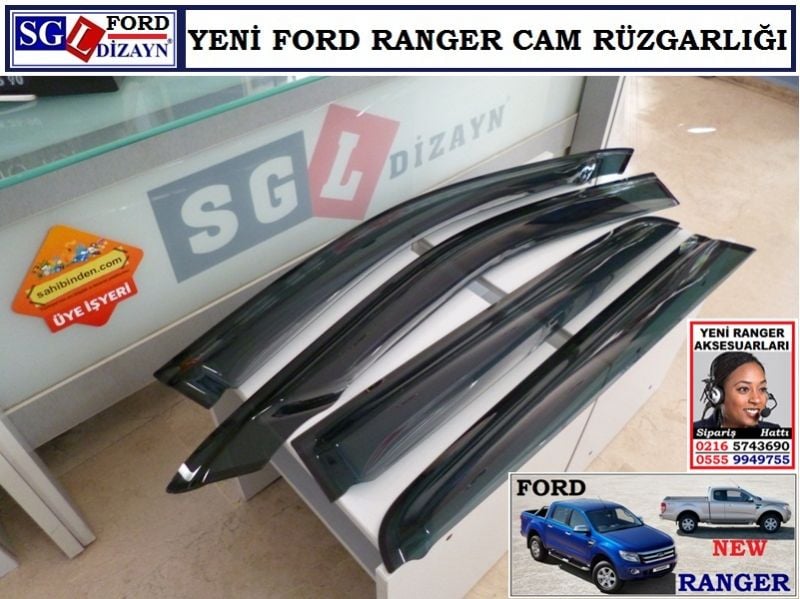 YENİ FORD RANGER CAM RÜZGARLIĞI İTHAL YAPIŞTIRMA YENİ FORD RANGER AKSESUARLARI