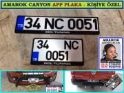 AMAROK CANYON APP PLAKA KİŞİYE ÖZEL AMAROK CANYON BAKIR TURUNCU AKSESUARLARI
