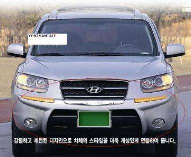 10201 HYUNDAİ SANTA FE ÖN TAMPON KORUMASI IŞIKLI HYUNDAİ SANTA FE AKSESUARLARI