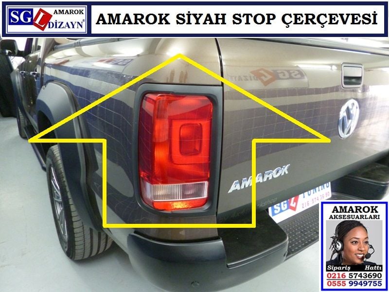 AMAROK SİYAH STOP ÇERÇEVESİ AMAROK AKSESUARLARI