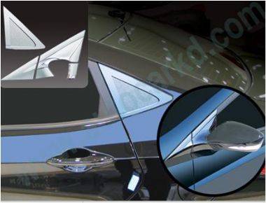 14104 HYUNDAİ ACCENT BLUE ÖN KAPI KÖŞE VE ARKA KELEBEK CAM KROM TAKIMI ACCENT BLUE AKSESUARLARI