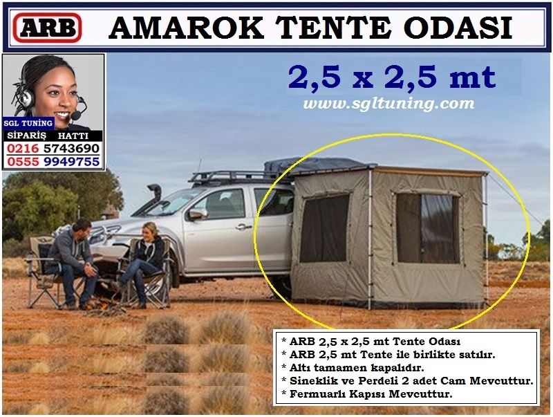 AMAROK ARB TENTE ODASI 2.5X2.5 METRE AMAROK AKSESUARLARI