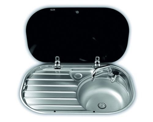 Karavan SMEV VA8306R Bulaşıklıklı Cam Kapaklı Eviye