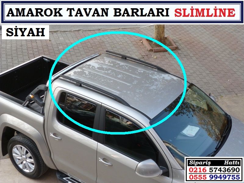 SLİMLİNE SİYAH AMAROK TAVAN BARLARI AMAROK AKSESUARLARI