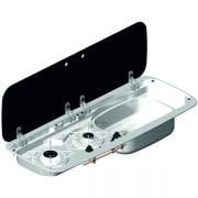 Karavan SMEV MO9222R Cam Kapaklı 2-Gözlü Gazlı Ocak (Sağdan Eviye)