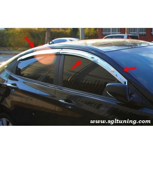 14112 HYUNDAİ ACCENT BLUE KROM CAM RÜZGARLIĞI HYUNDAİ ACCENT BLUE AKSESUARLARI