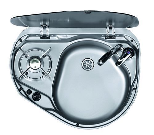 Marin SMEV MO8821RM Cam Kapaklı Ocak/Eviye Kombinasyonu