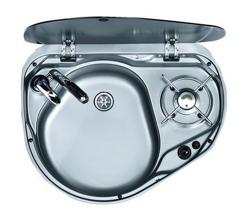 Marin SMEV MO8821LM Cam Kapaklı Ocak/Eviye Kombinasyonu