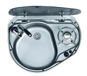 Marin SMEV MO8821LM Cam Kapaklı Ocak/Eviye Kombinasyonu