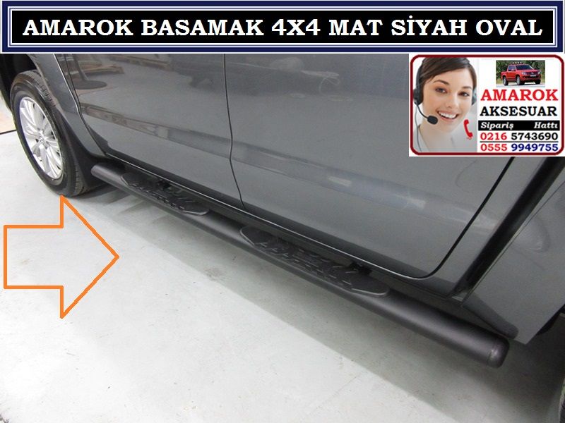 SGL-451-5L AMAROK SİYAH 4X4 OVAL BASAMAK AMAROK AKSESUARLARI