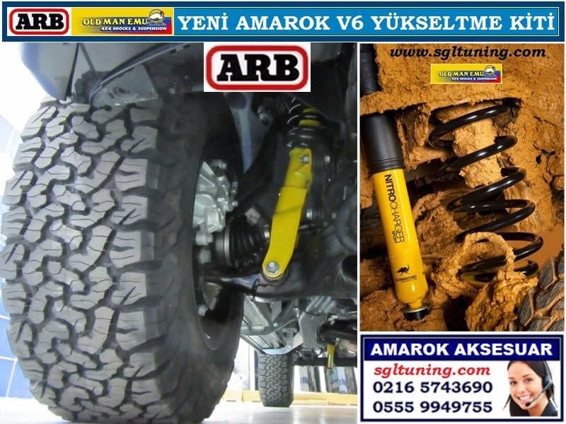 V6-S-1-13 YENİ AMAROK V6 YÜKSELTME KİTİ ARB OLD MAN EMU AMAROK V6 AKSESUAR