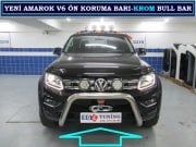 V6-S-1-17 YENİ AMAROK V6 KROM ÖN BULLBAR AMAROK V6 AKSESUARLARI SGL TUNİNG