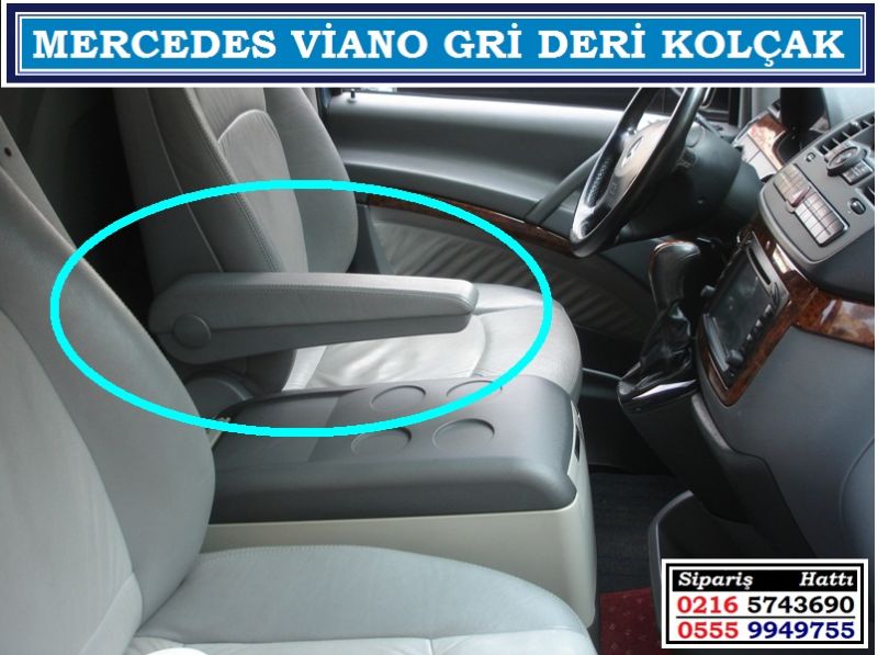 SGL-27105 MERCEDES VİANO KOLÇAK GRİ DERİ ORJİNAL KOLÇAK
