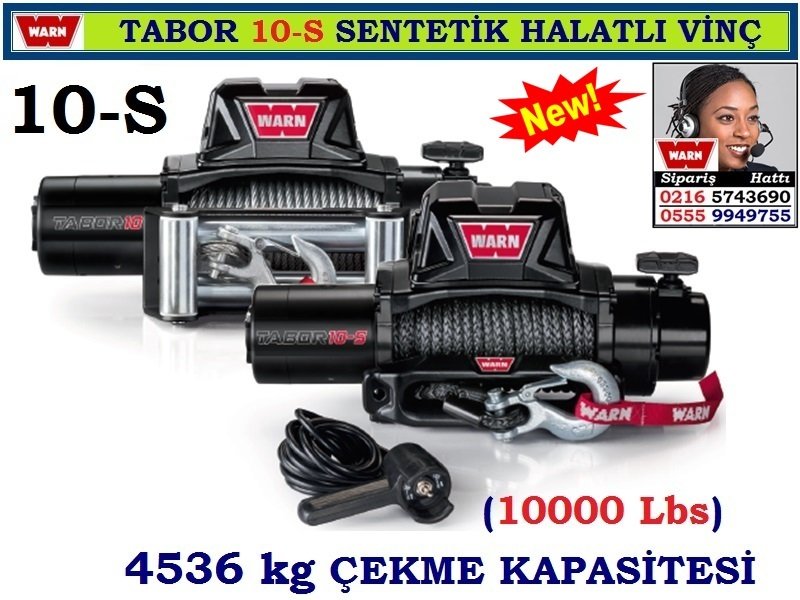 TABOR 10-S VİNÇ SENTETİK HALATLI 10000 lbs 4536 kg ÇEKME KAPASİTESİ