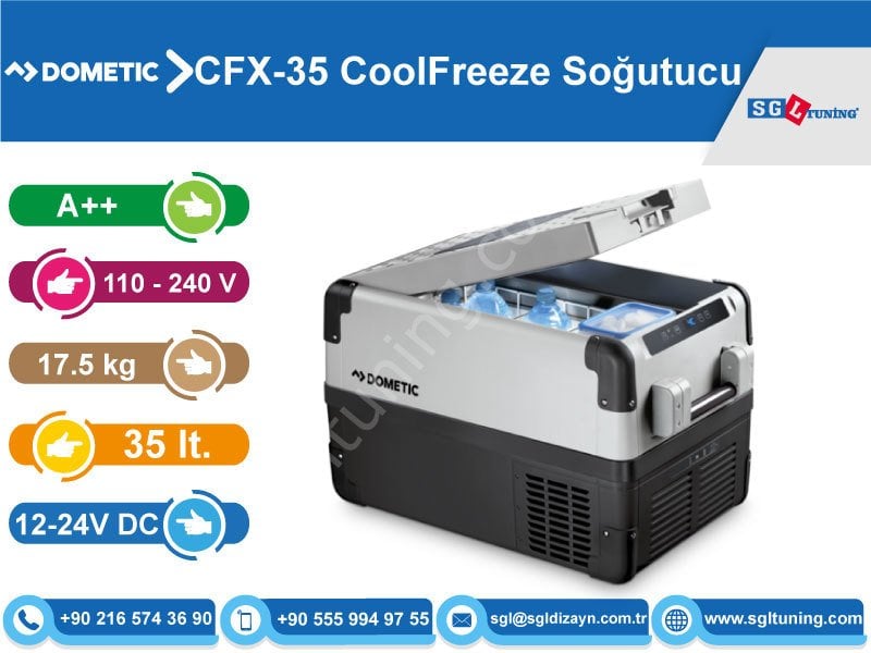 Dometic & Waeco CFX-35 CoolFreeze 35 lt. Kompresörlü Soğutucu