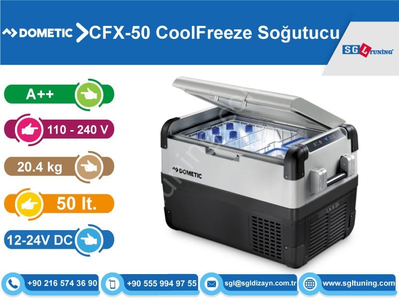Dometic & Waeco CFX-50 CoolFreeze 50 lt. Kompresörlü Soğutucu
