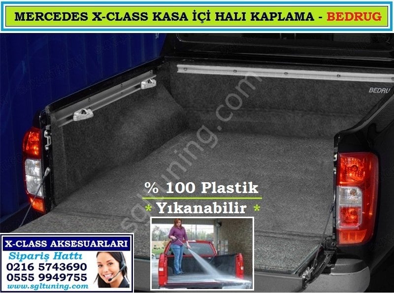 X-CLASS KASA İÇİ HALI KAPLAMA BEDRUG MERCEDES X-CLASS AKSESUARLARI