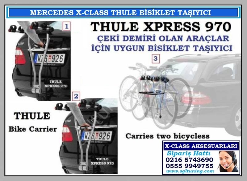 X-CLASS BİSİKLET TAŞIYICI THULE XPRESS 970 X-CLASS AKSESUARLARI
