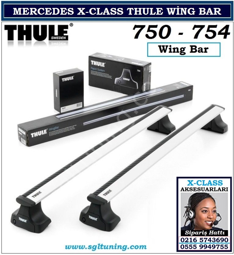 X-CLASS THULE ALÜMİNYUM WİNG BARLI TAŞIYICI SİSTEM 7105 (754-963-1781)