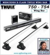 X-CLASS THULE ALÜMİNYUM WİNG BARLI TAŞIYICI SİSTEM 7105 (754-963-1781)
