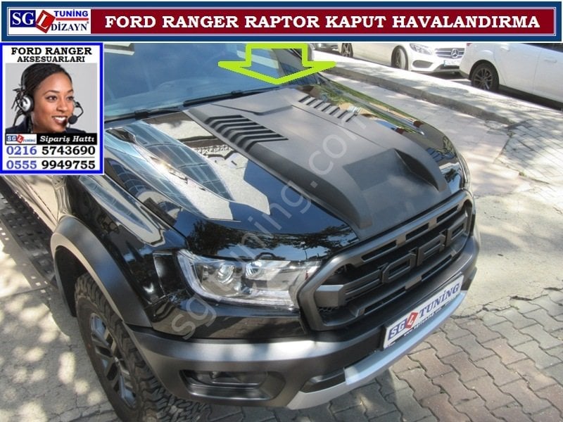 FORD RANGER RAPTOR KAPUT HAVALANDIRMA KAPUT HOOD SCOOP RAPTOR AKSESUARLARI