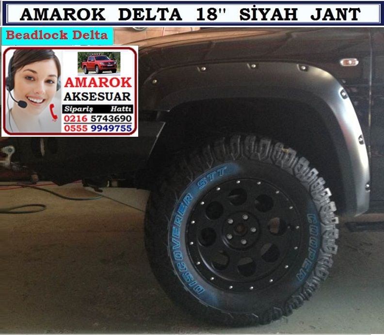 AMAROK DELTA BEADLOCK 18'' SİYAH JANT AMAROK AKSESUARLARI