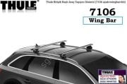 Thule Bitişik Raylı Araç Taşıyıcı Sistemi 753-(7106 ayak+wingbar+kit)